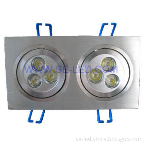 6W Rectangle Long Lifespan LED Ceiling Down Light